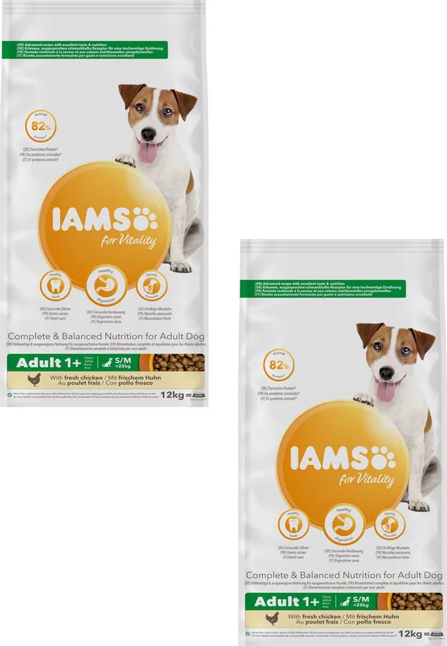 Dog Adult Small/Medium - Hondenvoer - 2 x Kip 12 kg 1 - 7 Jaar