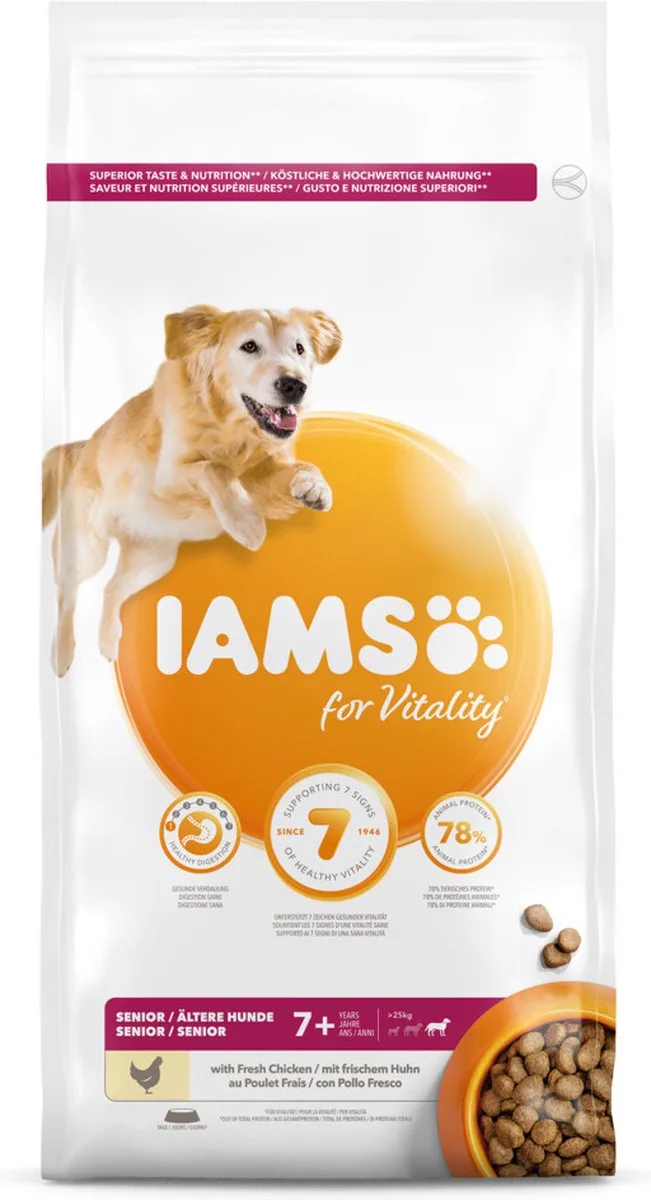 Dog Senior Large Kip 3 kg van IAMS – productfoto