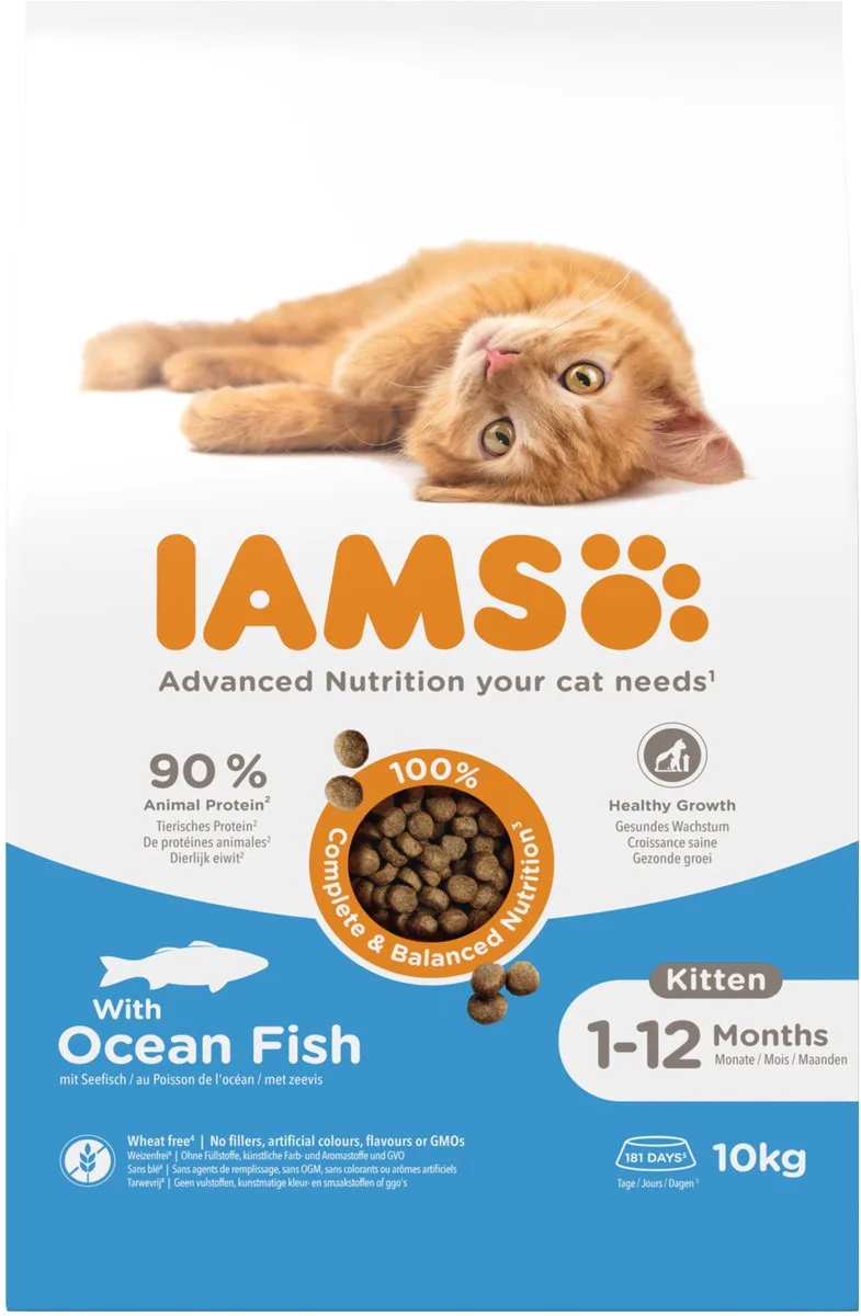 Kitten & Junior Zeevis - Kattenvoer - 10 kg 1 - 12 Maanden von IAMS – Produktfoto