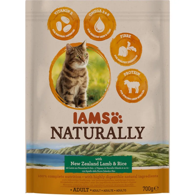 natuurlijk droogvoer voor volwassen katten met lam en rijst de IAMS – photo produit