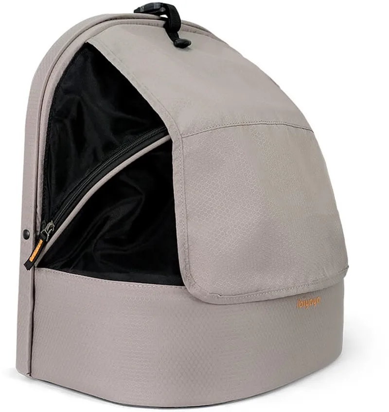 Panorama Draagtas Voor Hond En Kat – Rugtas Zonder Rits – 3 In 1 Rugzak En Borstdrager – Geschikt Voor Vliegtuig – Moon Mist by Ibiyaya in Grey – product photo