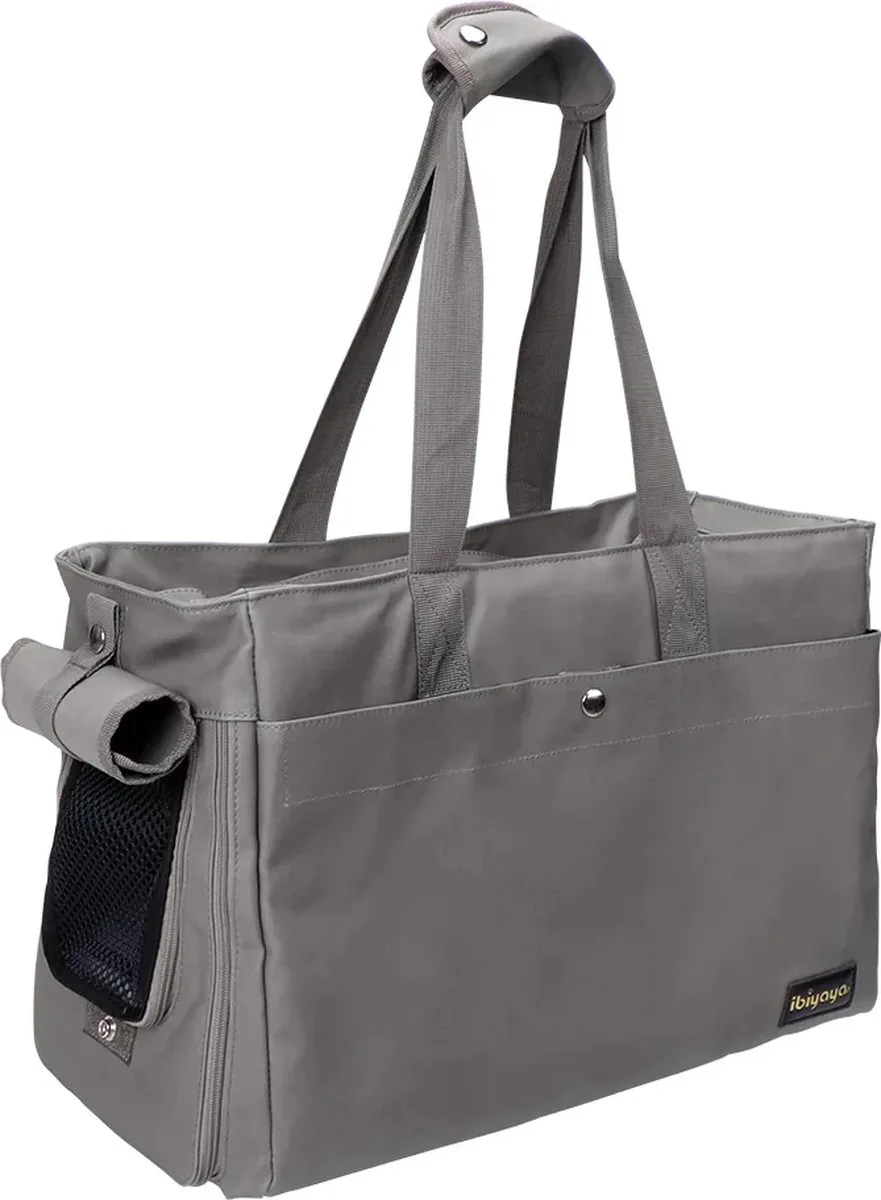 Pet Tote - Hondentas - Canvas - 49x23x31cm von Ibiyaya in Grau – Produktfoto
