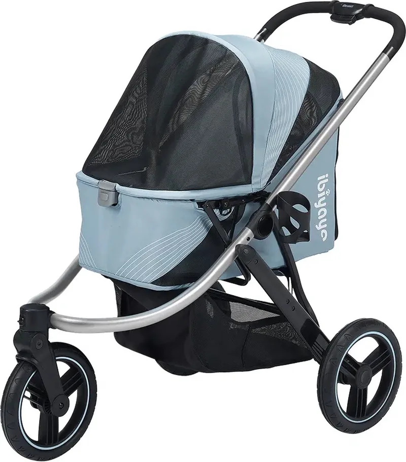 The Beast - Jogging Hondenbuggy - Flash Grey von Ibiyaya in Schwarz – Produktfoto