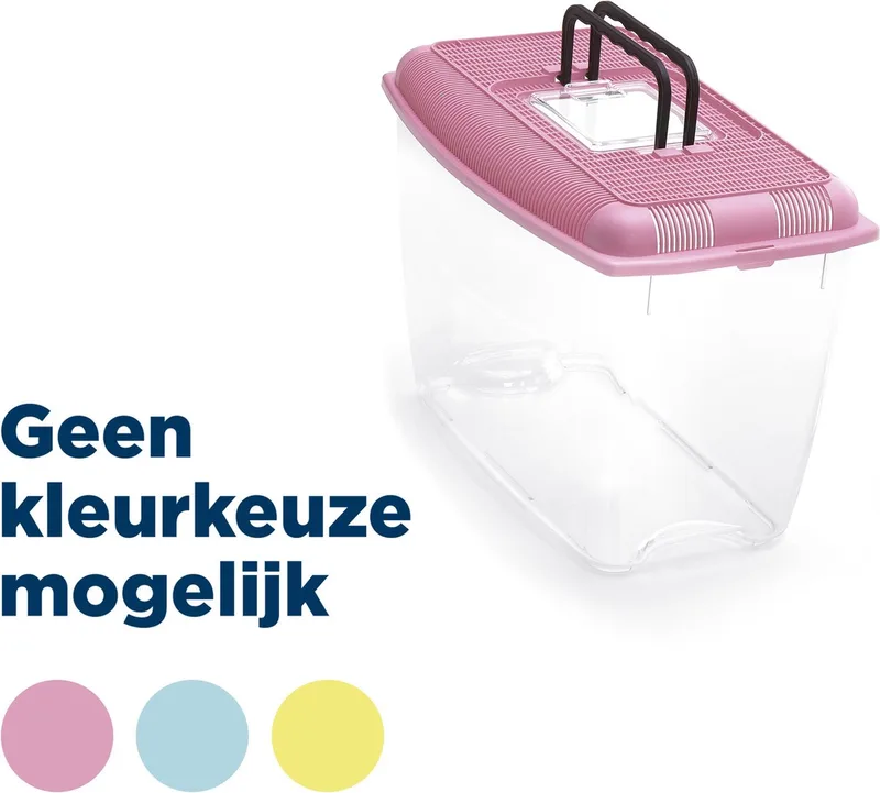 Aquarium Plastic 10 Liter Assorti - Lichtgewicht Terrarium met Deksel en Handvat - 34x20x25 cm de Imac en Transparent – photo produit