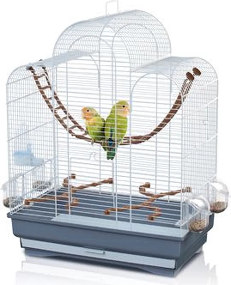 vogelkooi fiona lichtgrijs / wit 50x30x65 cm von Imac – Produktfoto