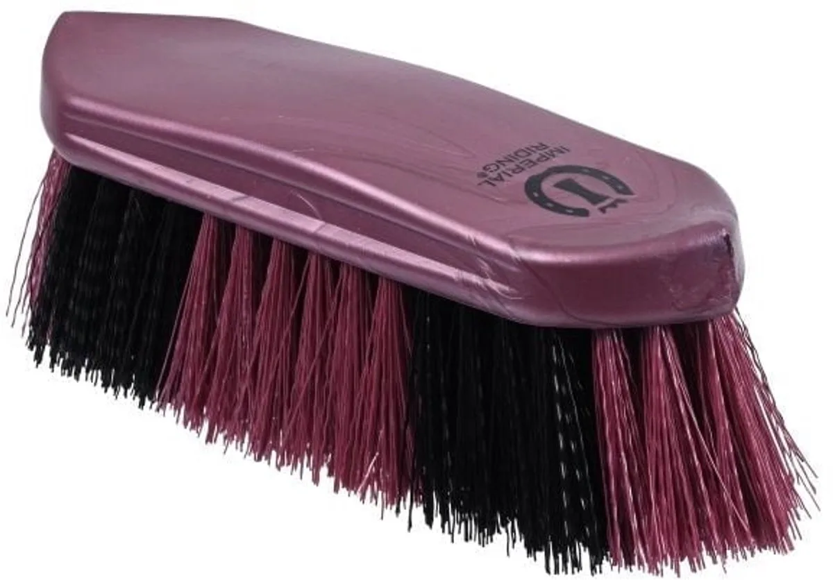 Dandy Brush Hard 2 Colors IRH by Imperial Riding in Dark Mauve Metallic – product photo