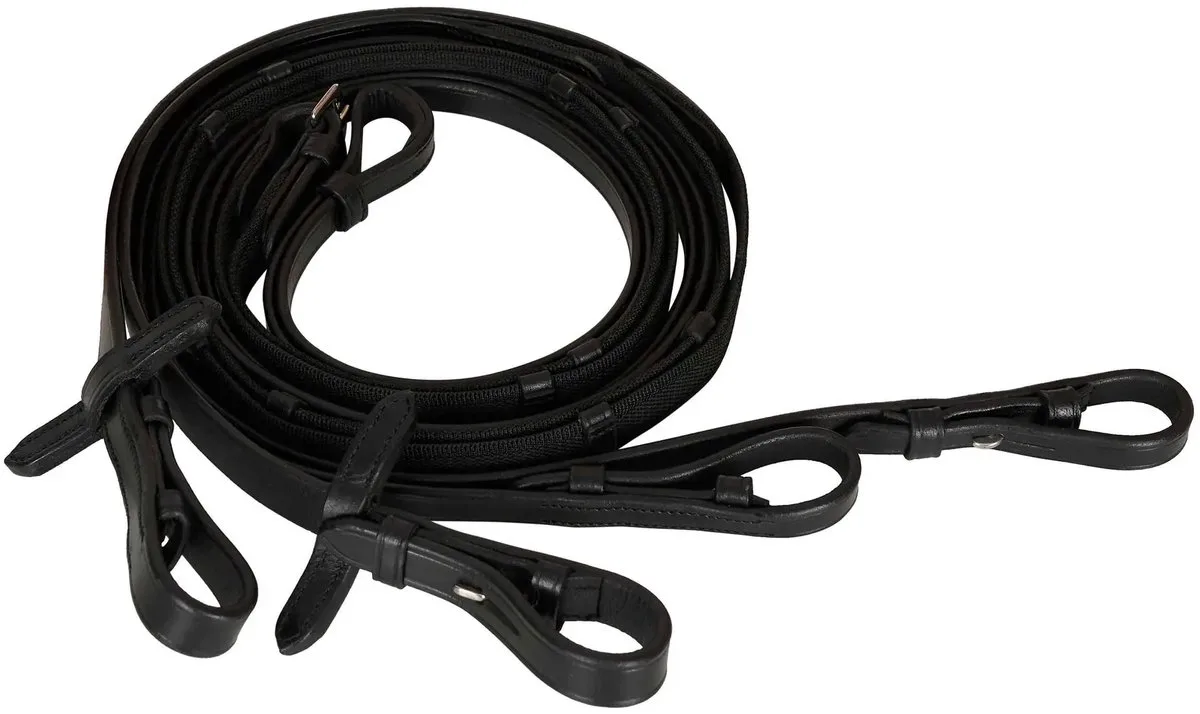 Dubbele paardenteugels met antislip handvat Imperial Riding von Imperial Riding in Schwarz – Produktfoto