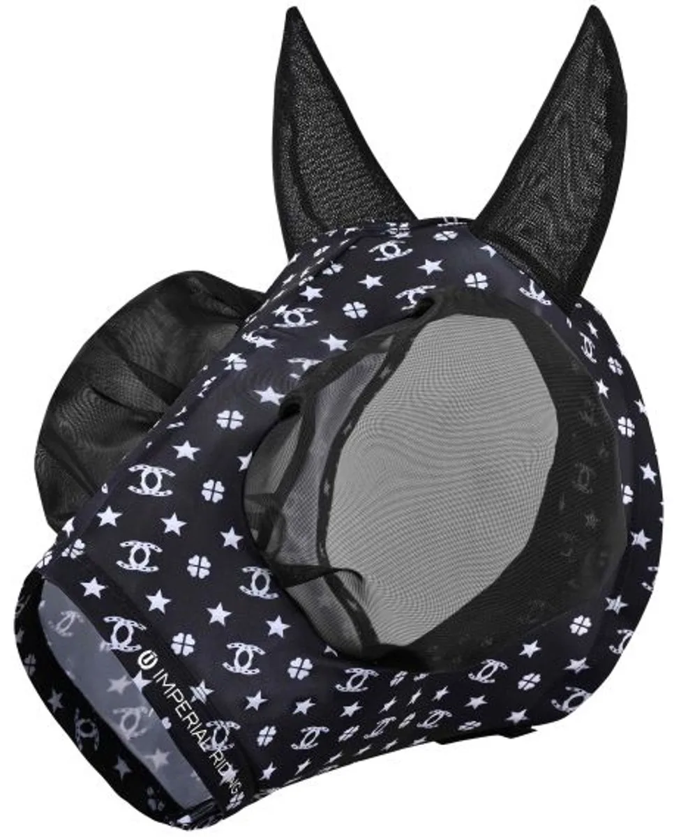 Flymask IRH Trail Ride - Vliegenmasker - Black AOP - Maat Full de Imperial Riding – photo produit