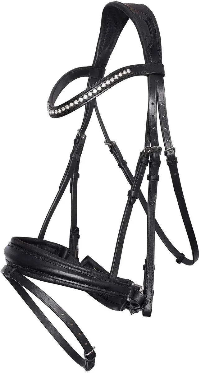 Gecombineerd hoofdstel met neusriem Imperial Riding Fria van Imperial Riding in Zwart – productfoto