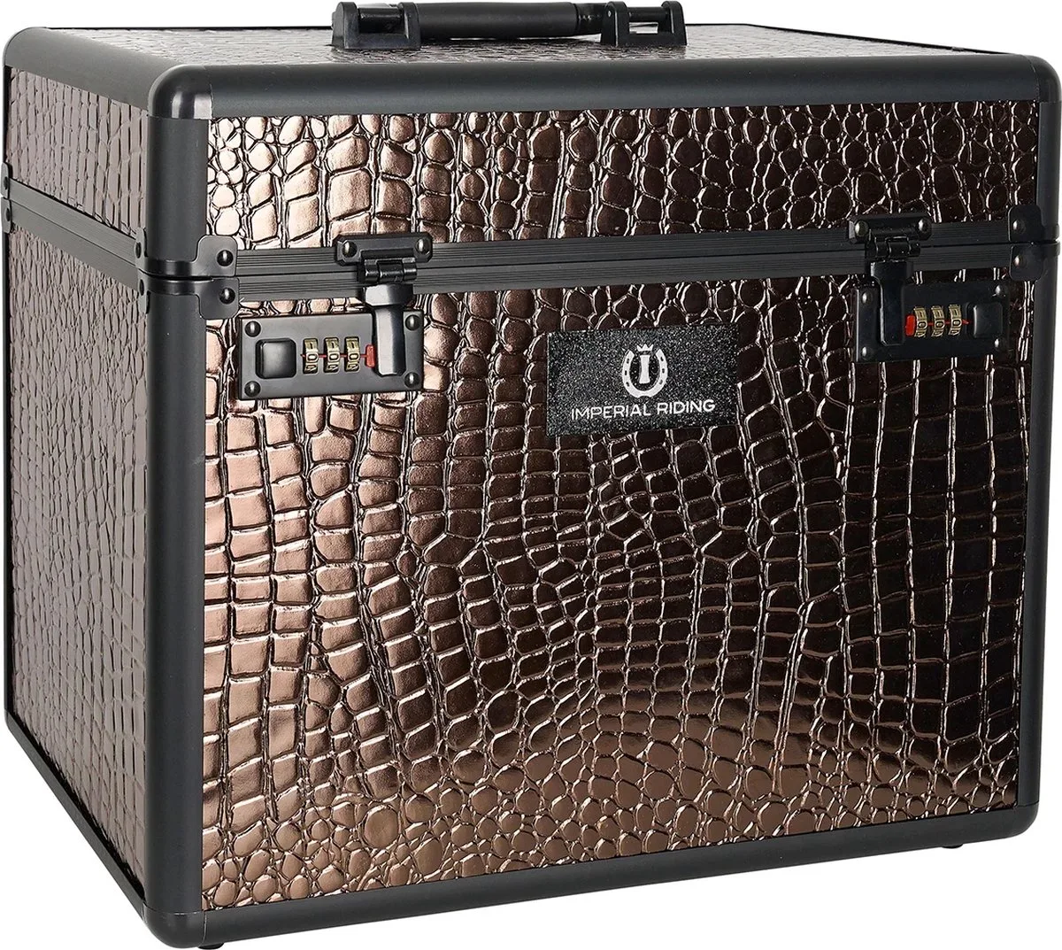 Grooming Box Shiny - Brown - Brown Croco från Imperial Riding i Brun – produktbild