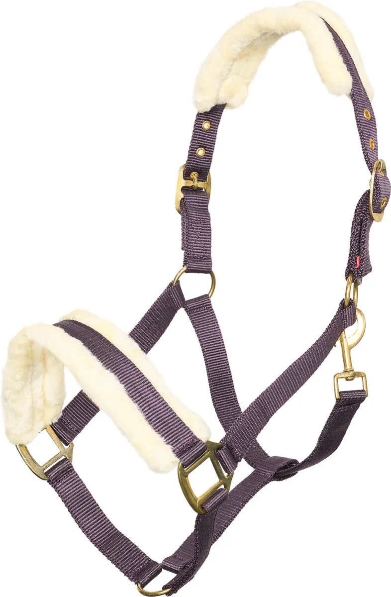 Halster Classic Fur - Black Berry - Pony fra Imperial Riding i Lilla – produktbillede