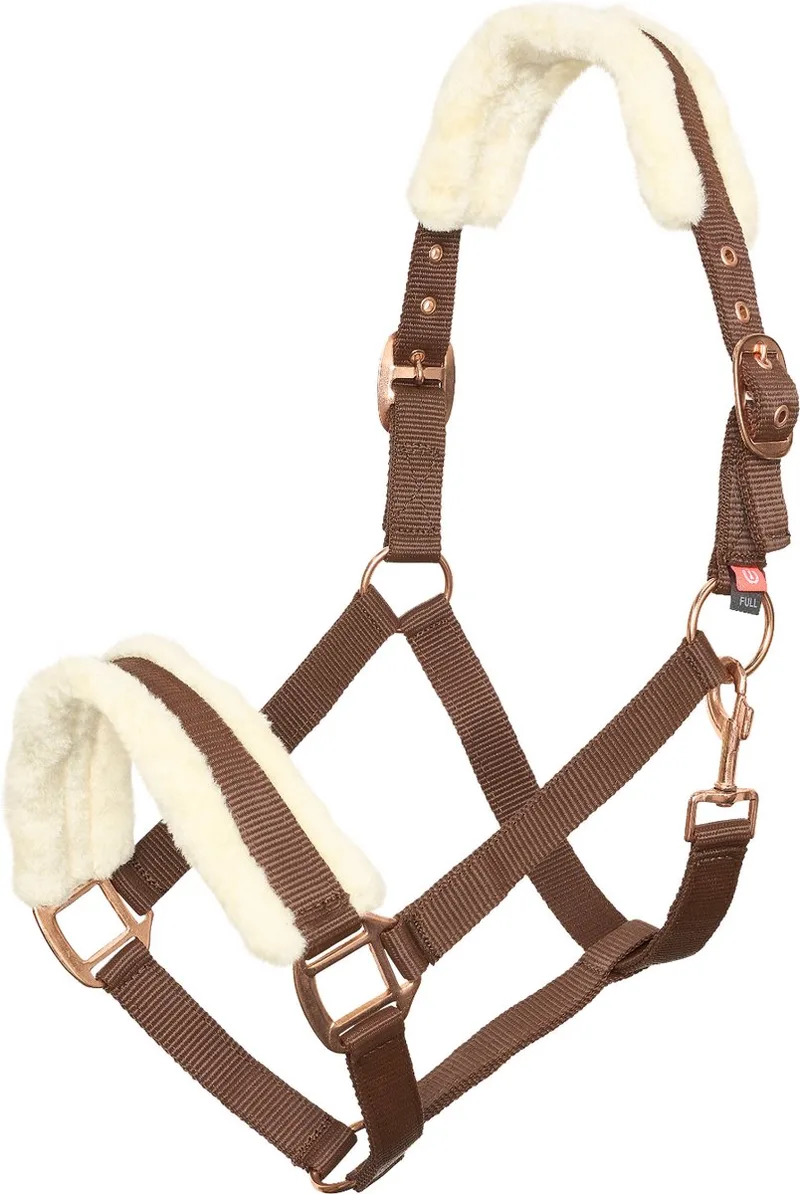 Halster Classic Fur - Bond Onderlegd - Walnut - Pony de Imperial Riding en Marron – photo produit