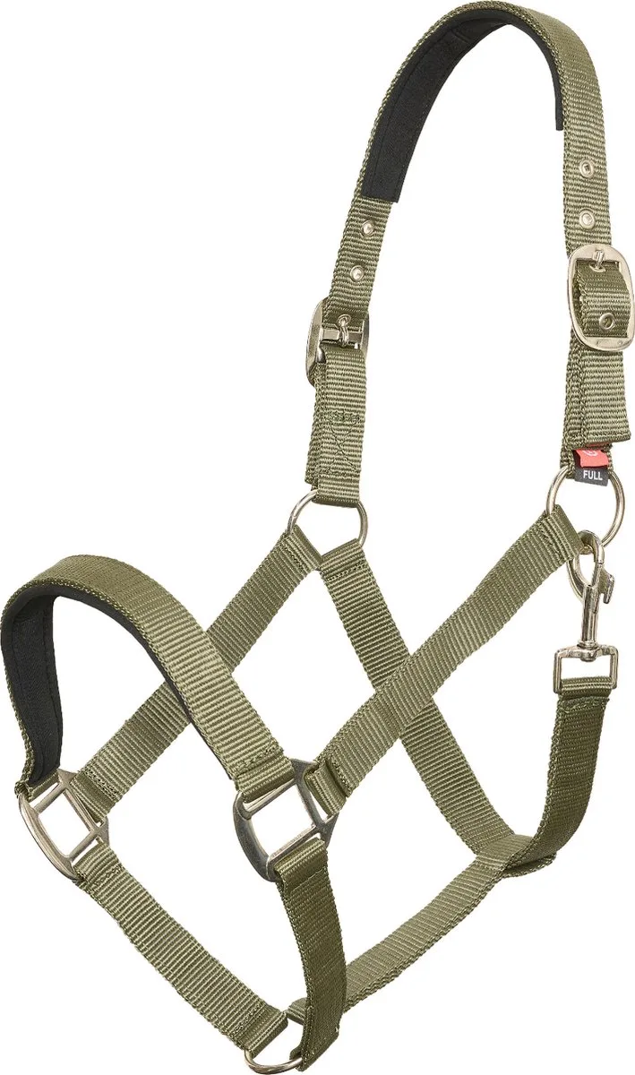 Halster Classic Sport - Zacht Onderlegd - Olive Green - Pony de Imperial Riding en Vert – photo produit