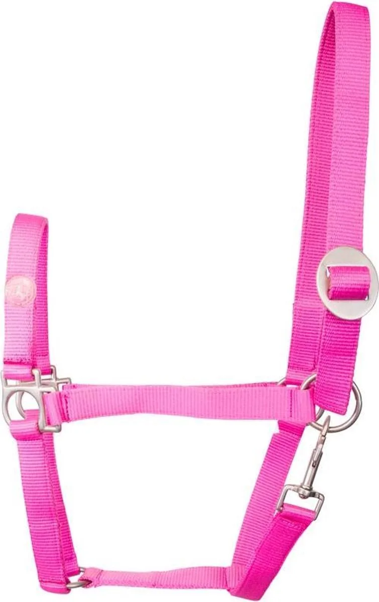 Halster Nylon Economic - Neon Pink - Cob size von Imperial Riding in Rosa – Produktfoto
