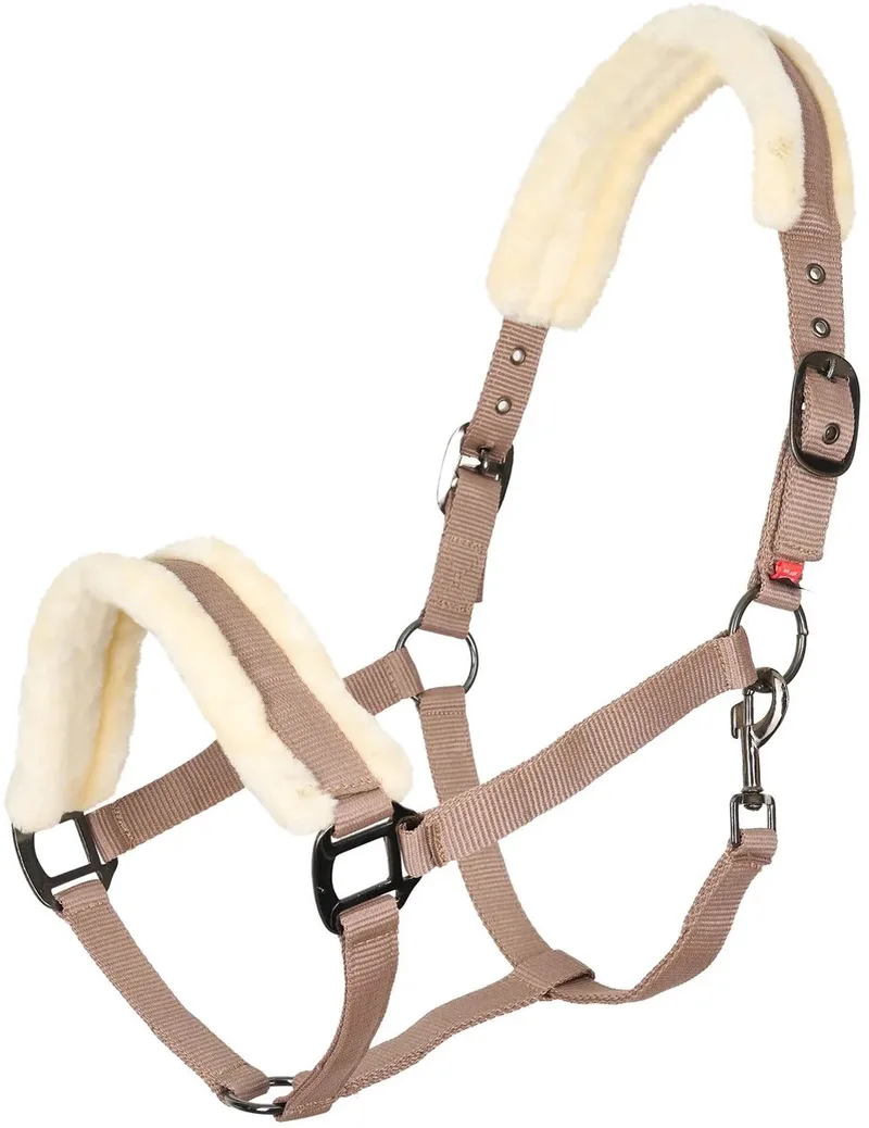 Halster voor paard met nepbont Imperial Riding Classic Fur von Imperial Riding in Cappuccino – Produktfoto