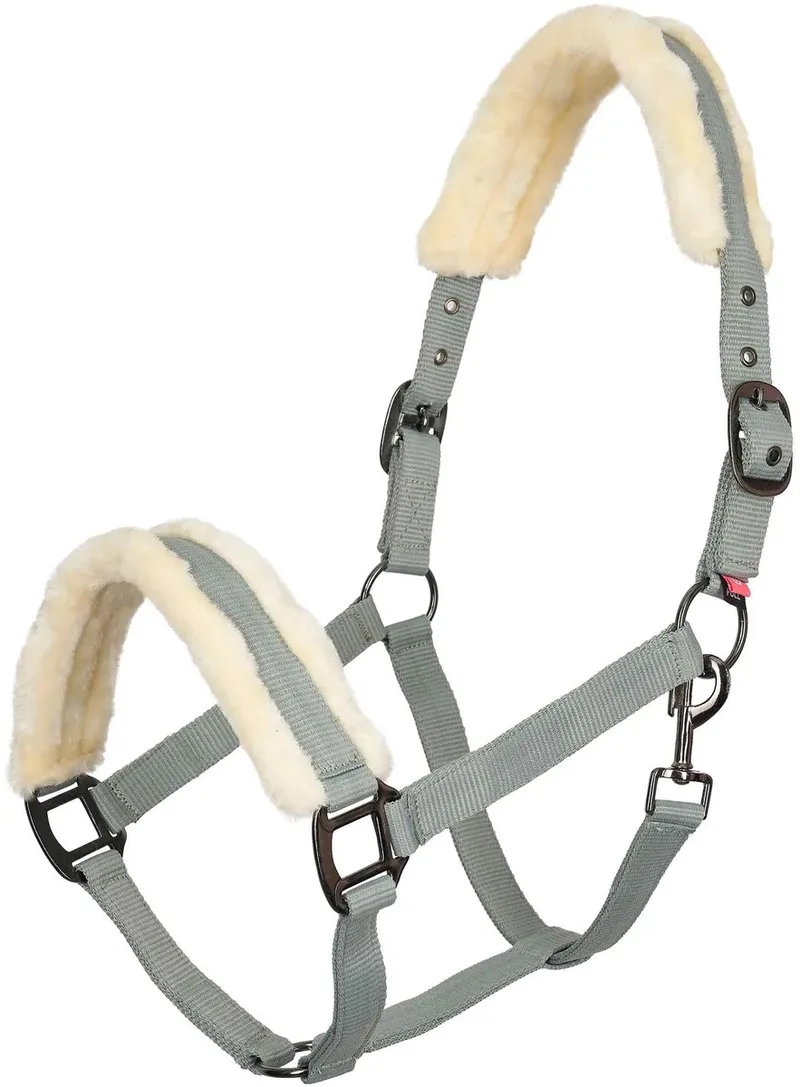 Halster voor paard met nepbont Imperial Riding Classic Fur by Imperial Riding in Wijs groen – product photo