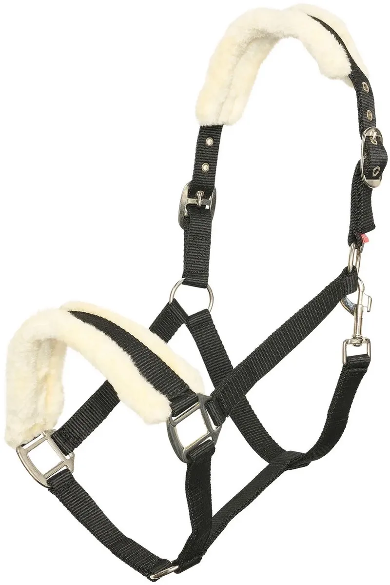 Halster voor paard met nepbont Imperial Riding Classic Fur von Imperial Riding in Schwarz – Produktfoto