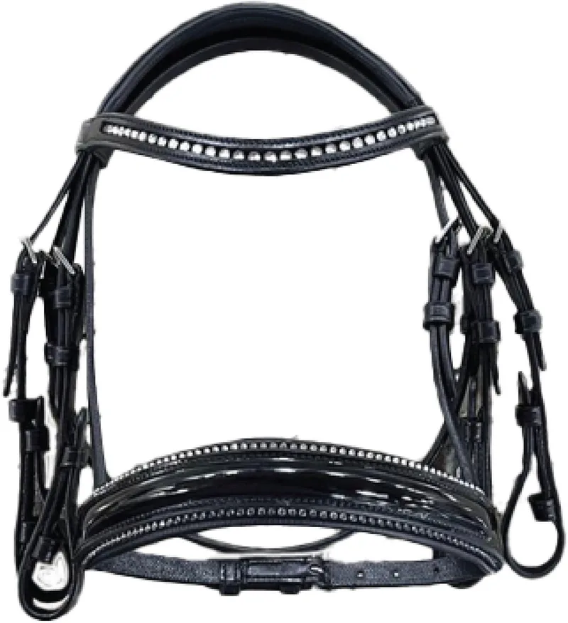 Hobby Horse Hoofdstel Stang en Trens Grand Prix-Zwart by Imperial Riding in Black – product photo
