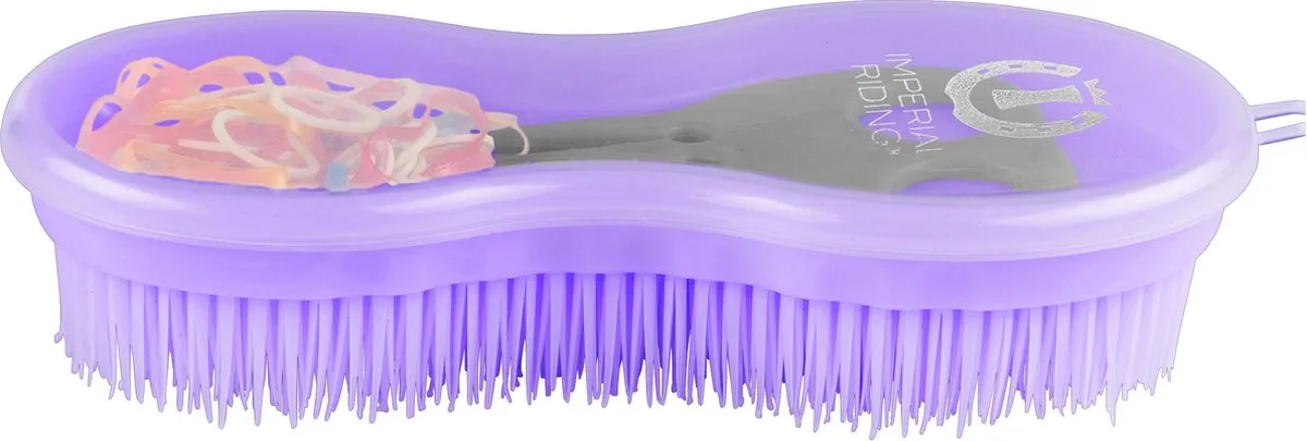 Perfection Borstel - Inclusief Elastiekjes från Imperial Riding i Royal Purple – produktbild