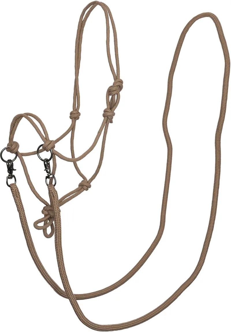 Rope Halter Ambient - Touwhalster - Cappuccino - Maat Full de Imperial Riding en Beige – photo produit