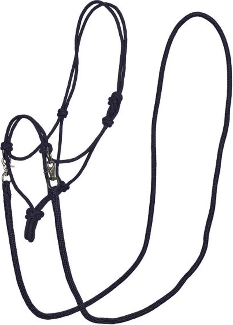 Rope Halter IRHAmbient - Touwhalster - Cob de Imperial Riding en Noir – photo produit