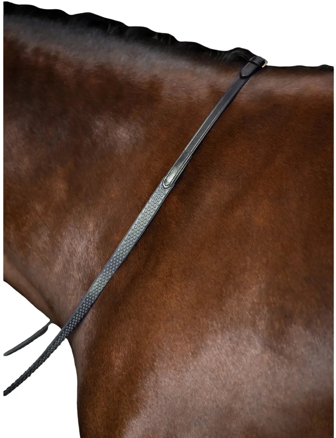 Rubberen paardenteugels Imperial Riding van Imperial Riding in Zwart – productfoto