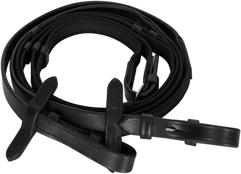 Teugels voor paarden met antislip handvat Imperial Riding de Imperial Riding en Noir – photo produit