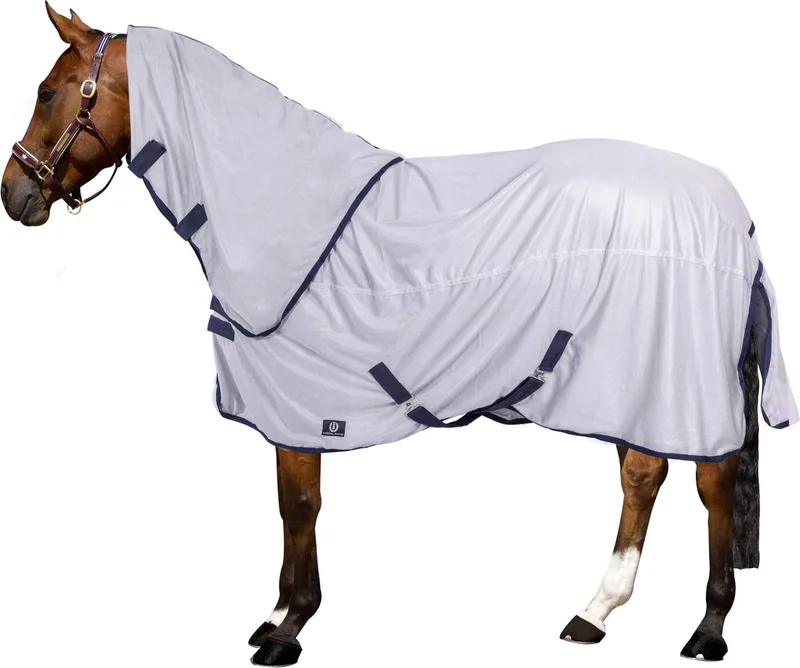 Vliegendeken met hals - Reese - Silvergrey - Maat 145 by Imperial Riding in Silver – product photo