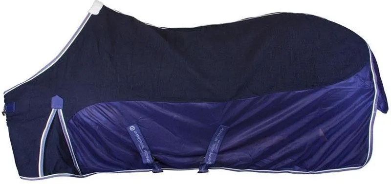 Vliegendeken transport met katoenen rug IR Basic 75/125 cm Navy de Imperial Riding en Bleu foncé – photo produit