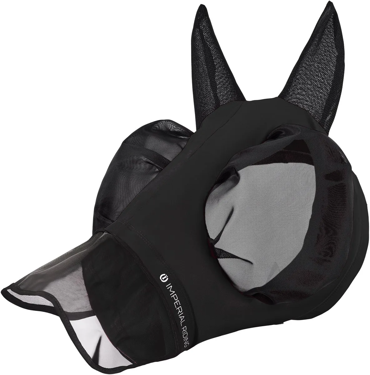 Vliegenmasker met Neus - IRHTrail ride - Black - Maat Pony från Imperial Riding – produktbild