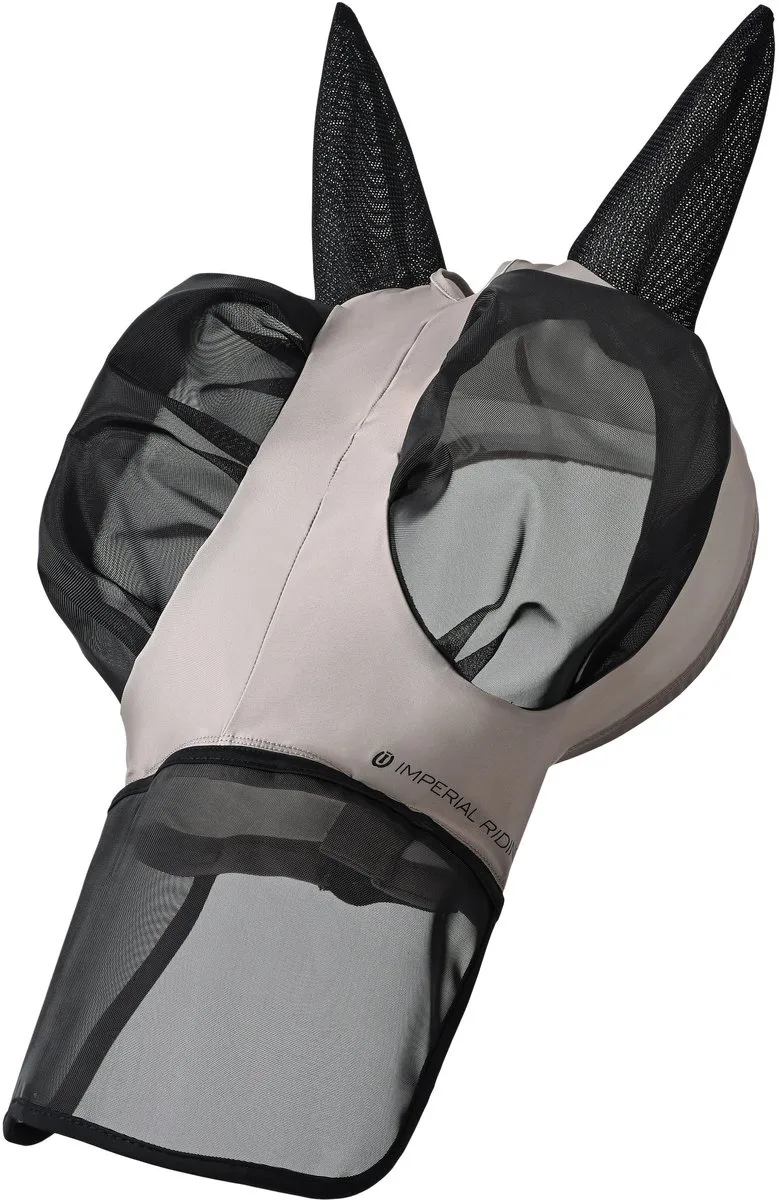 Vliegenmasker met Neus - IRHTrail ride - Light Olive - Maat Full fra Imperial Riding – produktbillede