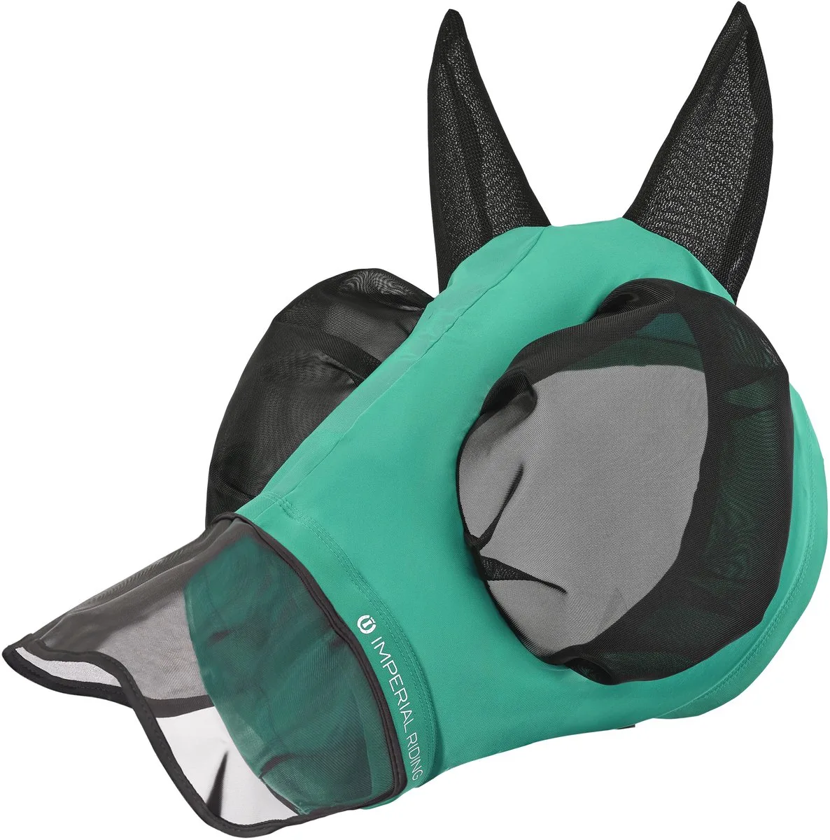 Vliegenmasker met Neus - IRHTrail ride - Turquoise - Maat X-Full fra Imperial Riding – produktbillede