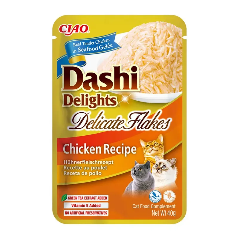 Cat Dashi Delights Delicate Flakes Kip Kattensnack 40g von Inaba – Produktfoto