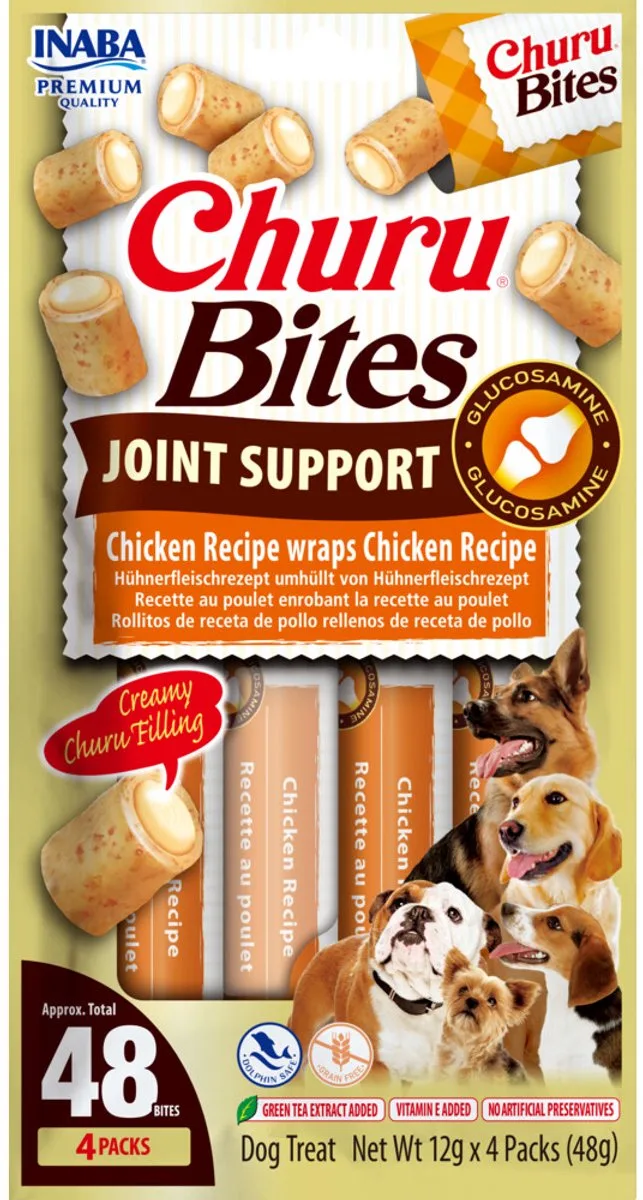 Churu Bites Joint Support Chicken Wraps Chicken - 4x12 gr van Inaba – productfoto