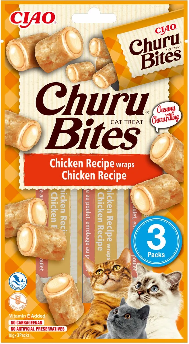 Churu Bites - Kattensnack - Kip 42 g von Inaba – Produktfoto