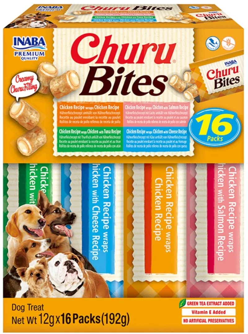 Churu Bites Multipack - Hondensnacks - Kip 16x12 g von Inaba – Produktfoto