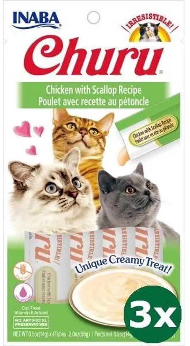 Churu Chicken Scallop Kattensnack by Inaba – product photo
