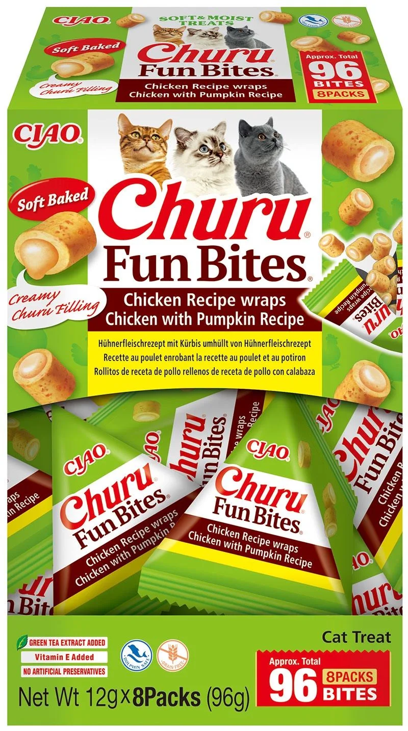 Churu Fun Bites Chicken&pumpkin Wraps 8x12gr de Inaba – photo produit