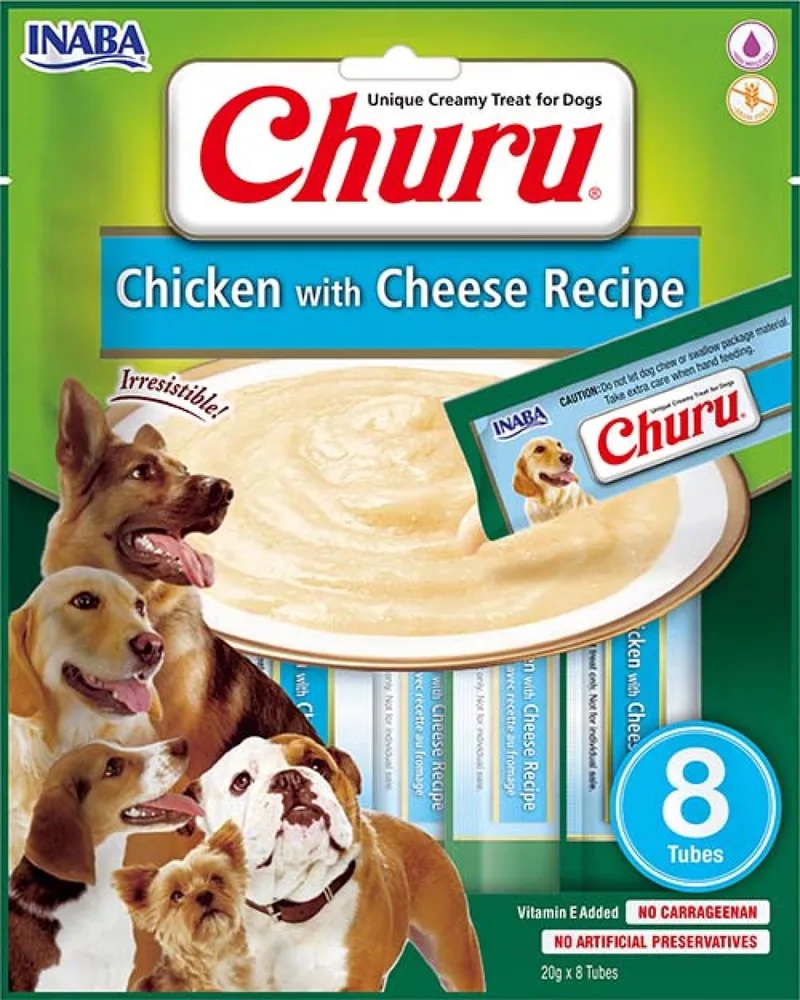 Churu Hondensnack Chicken & Cheese - 8 x 20 gr fra Inaba – produktbillede