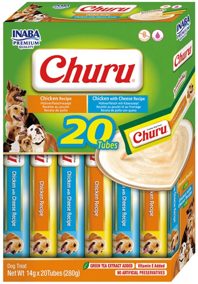 Churu Puree Multipack 20x14 g - Hondensnacks - Kip by Inaba – product photo