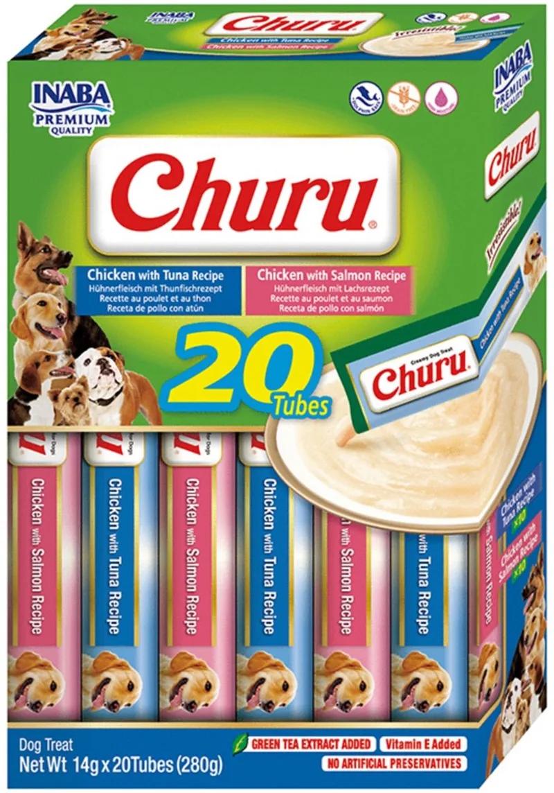 Churu Puree Multipack 20x14 g - Hondensnacks - Kip&Zeevis de Inaba – photo produit
