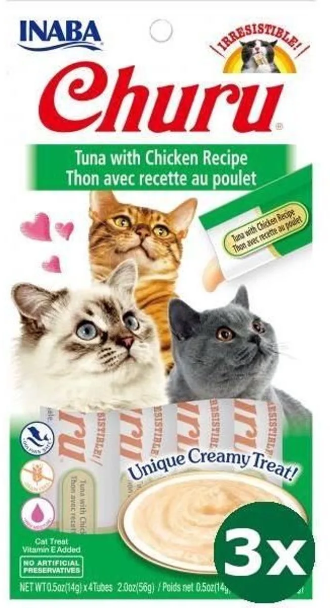 Churu Tuna Chicken Kattensnack de Inaba – photo produit