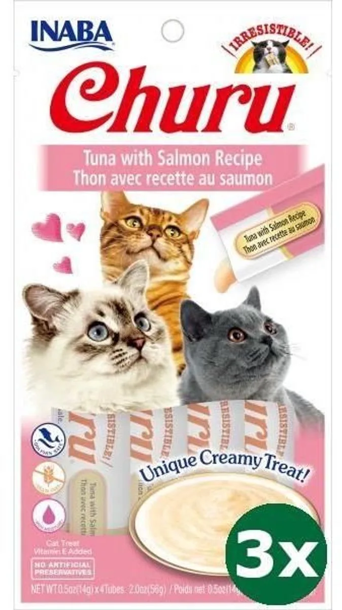 churu tuna / salmon 3x 4x14gr van Inaba – productfoto