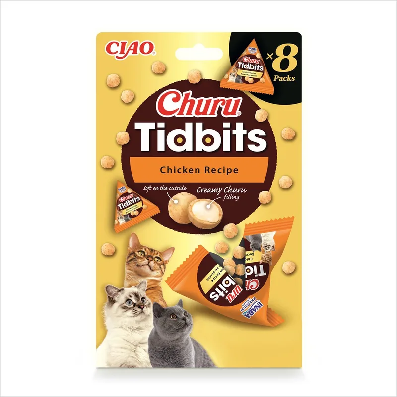 Ciao Churu Tidbits Sappige Brokjes Kattensnack Kip variëteiten 8x12g by Inaba – product photo