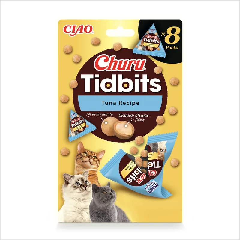Ciao Churu Tidbits Sappige Brokjes Kattensnack Tonijn variëteiten 8x12g de Inaba – photo produit