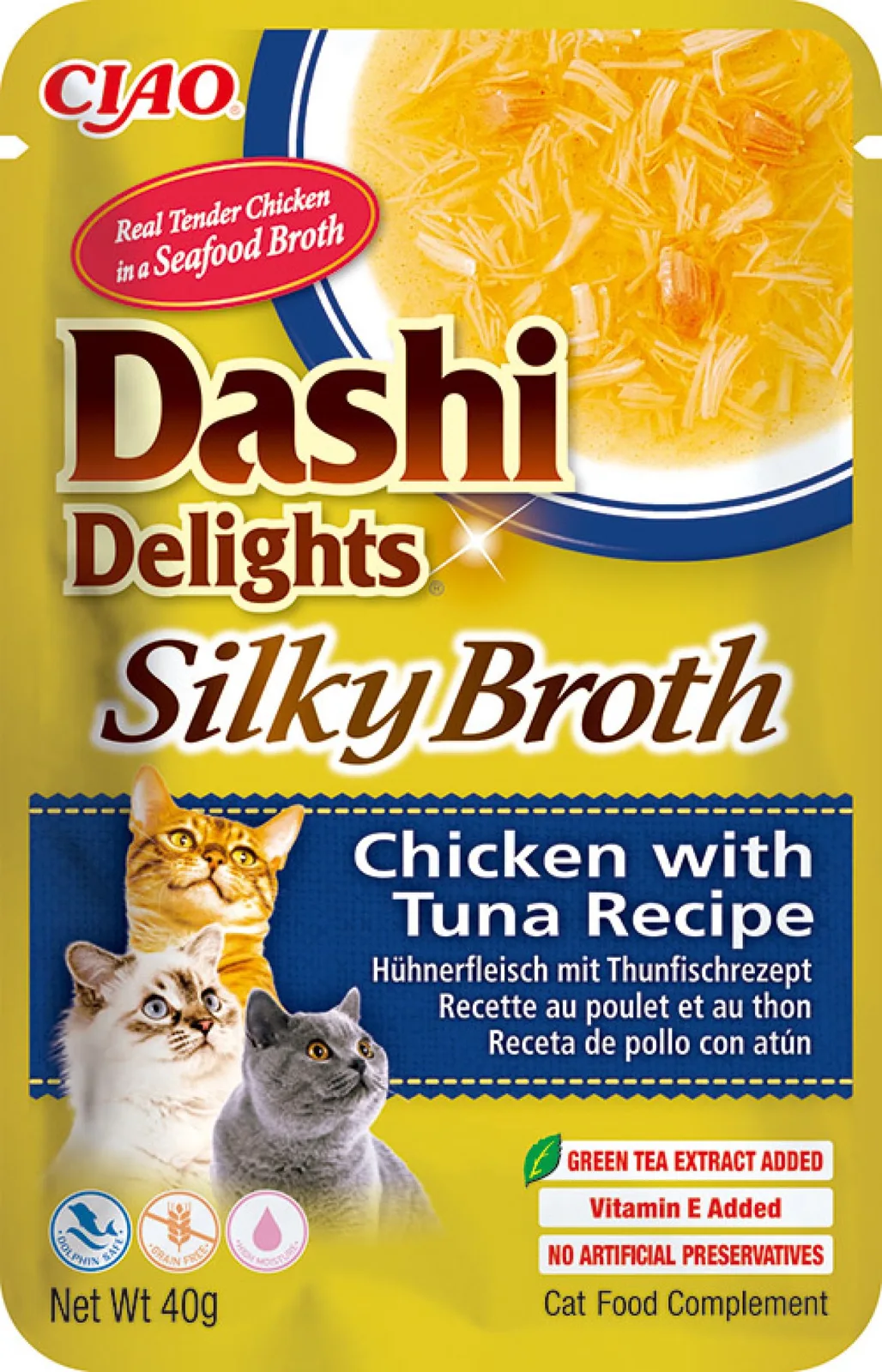 CIAO Dashi Delights Silky Broth kat Kip met tonijn från Inaba – produktbild