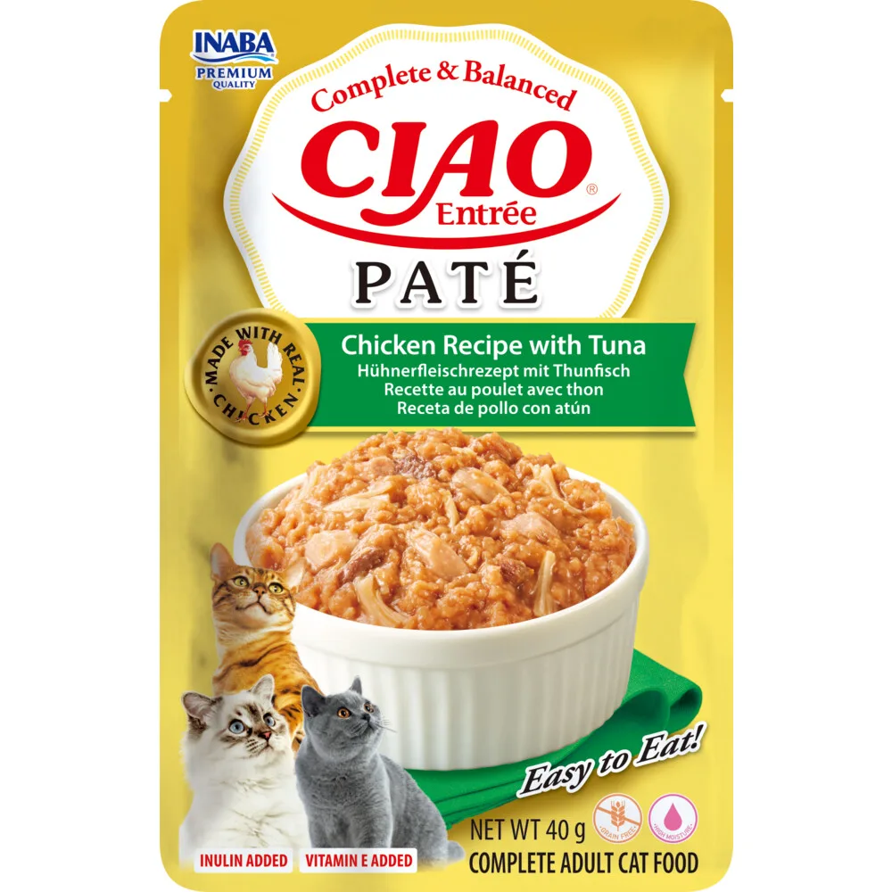 Ciao Entrée Paté Kattenvoer Nat Chicken & Tuna 40 gr fra Inaba – produktbillede