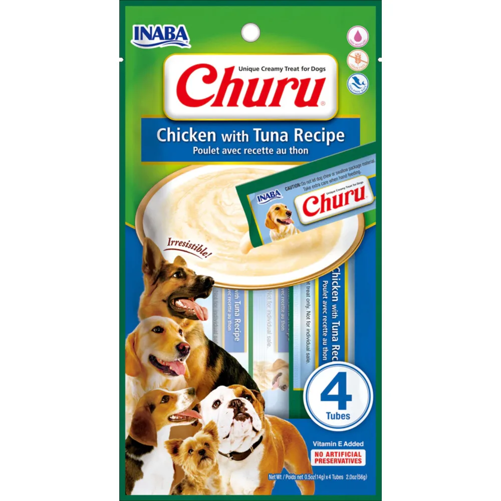 Ciao Hondensnack Churu Kip - Tonijn 67 gr van Inaba – productfoto
