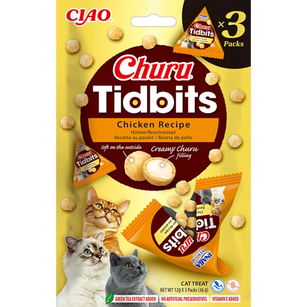 Ciao Kattensnack Churu Luxury Chicken 3 x 12 gr by Inaba – product photo