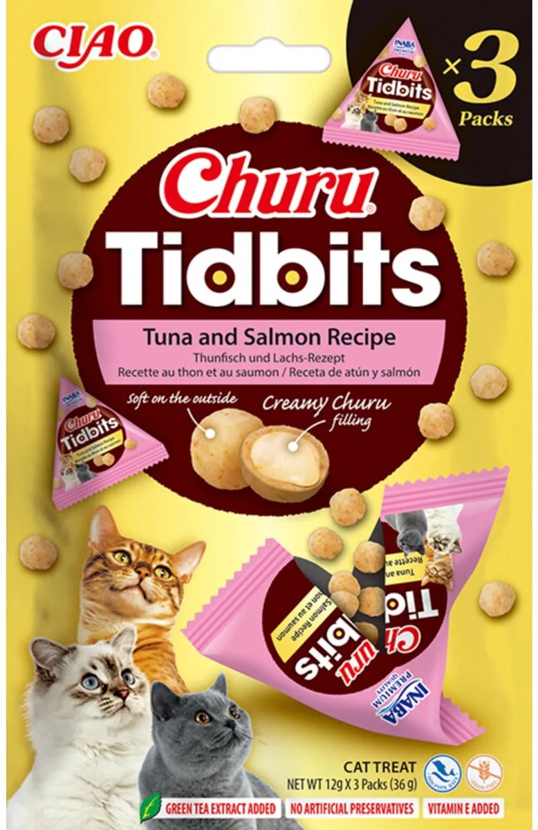 Ciao Kattensnack Churu Luxury Tuna & Salmon - 3 x 12 gr by Inaba – product photo